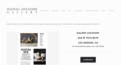 Desktop Screenshot of maxwellalexandergallery.com